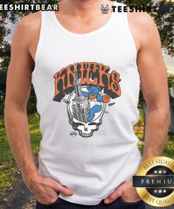 Nice New York Knicks X Grateful Dead Skull tank top featuring vibrant graphics and a stylish design for fans.