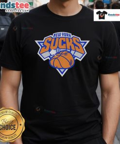 Alt Text: Stylish 'Nice New York Sucks' basketball T-shirt featuring a bold graphic design, perfect for sports fans and casual wear.
