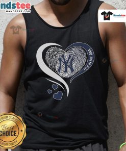 Stylish New York Yankees tank top with 'Its in my DNA' heart design for 2025 fans, perfect for game day or casual wear.