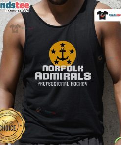 Nice Norfolk Admirals 2025 ECHL Kelly Cup Playoffs tank top featuring team colors and logo for hockey fans.
