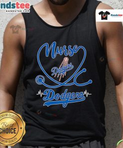 Stylish Nice Nurse Los Angeles Dodgers tank top featuring vibrant team colors and logo, perfect for game day.
