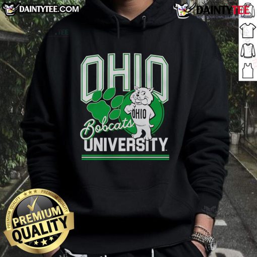 Nice Ohio University Rufus Hoodie in green, featuring the university logo, perfect for fans and students.