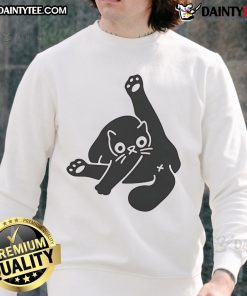 Funny 'Nice Ok Super Day' cat butt sweatshirt, perfect for cat lovers and quirky fashion enthusiasts.