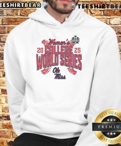 Nice Ole Miss Rebels 2025 NCAA Softball Women's College World Series hoodie in navy blue, perfect for fans and athletes.