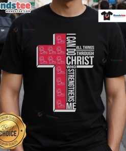 Nice Ole Miss Rebels T-shirt featuring 'I Can Do All Things Through Christ' inspirational design.
