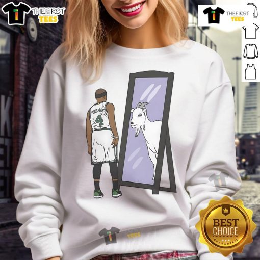 Nice Original Isaiah Thomas Mirror Goat Sweatshirt featuring vibrant graphics and a comfortable fit for basketball fans.