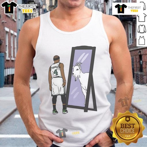 Alt Text: Stylish Nice Original Isaiah Thomas Mirror Goat Tank Top featuring a unique design for basketball fans and fashion lovers.