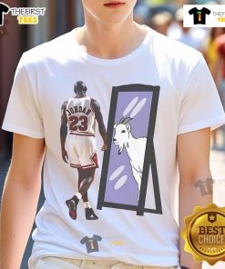 Nice Original Michael Jordan Goat Mirror T-Shirt featuring classic design and vibrant colors for basketball fans.