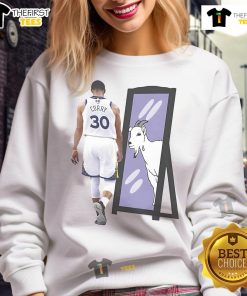 Nice Original Stephen Curry GOAT Mirror Sweatshirt featuring vibrant graphics and a stylish design for basketball fans.