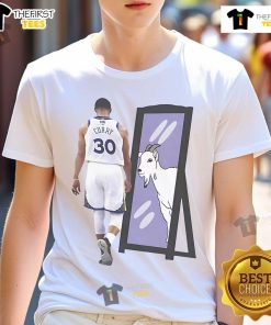 Stylish Nice Original Stephen Curry Goat Mirror T-Shirt featuring a bold graphic of Curry, perfect for basketball fans.