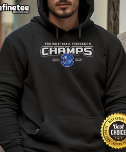 Alt Text: Nice Orlando Valkyries 2025 Champions Pro Volleyball Federation hoodie featuring team logo and vibrant colors.