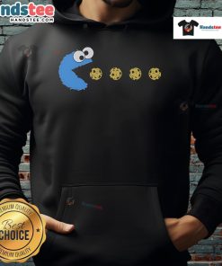 Alt Text: Cozy Nice Pac-Man Cookie Monster hoodie featuring vibrant graphics of Pac-Man and Cookie Monster for fans.