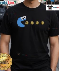 Nice Pac Man Cookie Monster T-Shirt featuring a fun graphic of Cookie Monster inspired by the classic Pac-Man game.