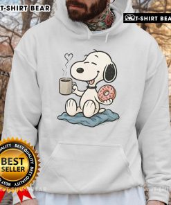 Cozy Nice Peanuts Donut Coffee Snoopy Hoodie featuring vibrant Snoopy graphics and a fun donut design.