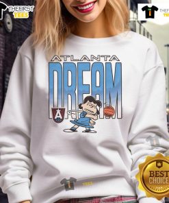 Nice Peanuts Lucy X Atlanta Dream sweatshirt featuring vibrant colors and a stylish design, perfect for fans and casual wear.