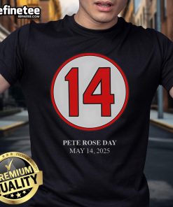 Nice Pete Rose Day May 14 2025 T-Shirt featuring vintage baseball graphics and tribute to the legendary player.