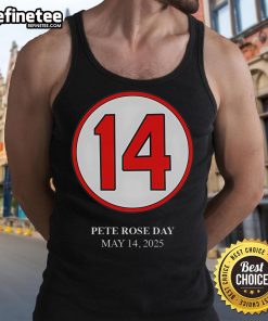 Nice Pete Rose Day May 14 2025 tank top featuring vibrant graphics celebrating baseball legend Pete Rose.