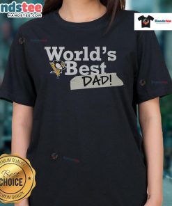 Nice Pittsburgh Penguins World's Best Dad ladies tee featuring vibrant team colors and a stylish design for proud fans.