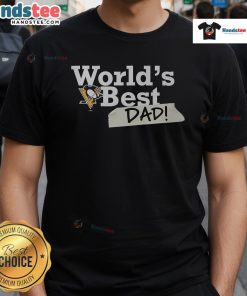 Nice Pittsburgh Penguins World's Best Dad T-Shirt featuring team logo, perfect gift for hockey-loving fathers.