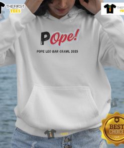 2025 Nice Pope Leo Bar Crawl hoodie featuring vibrant graphics and cozy design for festive nightlife adventures.