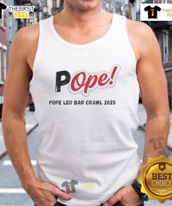Colorful Nice Pope Leo Bar Crawl 2025 tank top featuring vibrant graphics and a trendy design for summer fun.