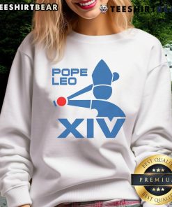 Stylish Nice Pope Leo XIV baseball logo sweatshirt featuring vibrant colors and a modern design for fans.