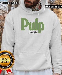 Nice Pulp Come Alive Ecru Hoodie displayed on a model, showcasing its stylish design and comfortable fit for casual wear.