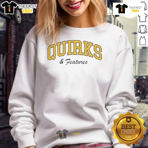 Cozy Nice Quirks and Features sweatshirt showcasing unique design and vibrant colors, perfect for casual outfits.