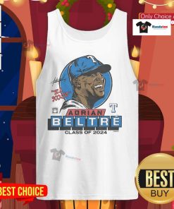 Adrian Beltre signature Class of 2024 tank top featuring Texas Rangers design, perfect for fans and collectors.