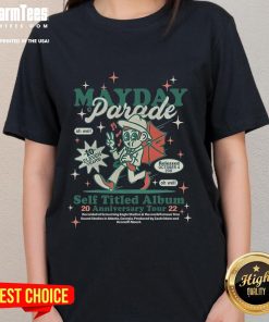 Nice Rare Mayday Parade Mens Black Tee for Ladies, available in all sizes, featuring a stylish band design.