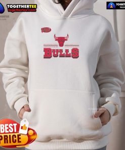 Nice red Chicago Bulls fan banner hoodie featuring the team's logo and vibrant colors, perfect for game day.