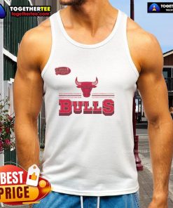 Nice red Chicago Bulls fan banner tank top featuring bold team logo, perfect for game days and sports enthusiasts.