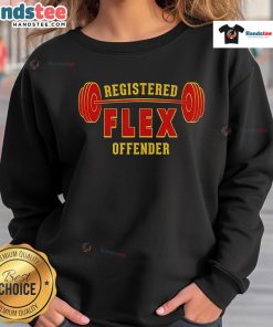 Nice Registered Flex Offender Sweatshirt in black, featuring a stylish design and comfortable fit for everyday wear.