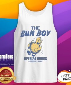 Retro tank top featuring the defunct Nice-Retro-The-Bun-Boy restaurant and cocktail lounge design, perfect for vintage lovers.