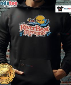 Man wearing a Nice Riverbeat Memphis hoodie at Tom Lee Park during the Mempho Adventure Music Festival.