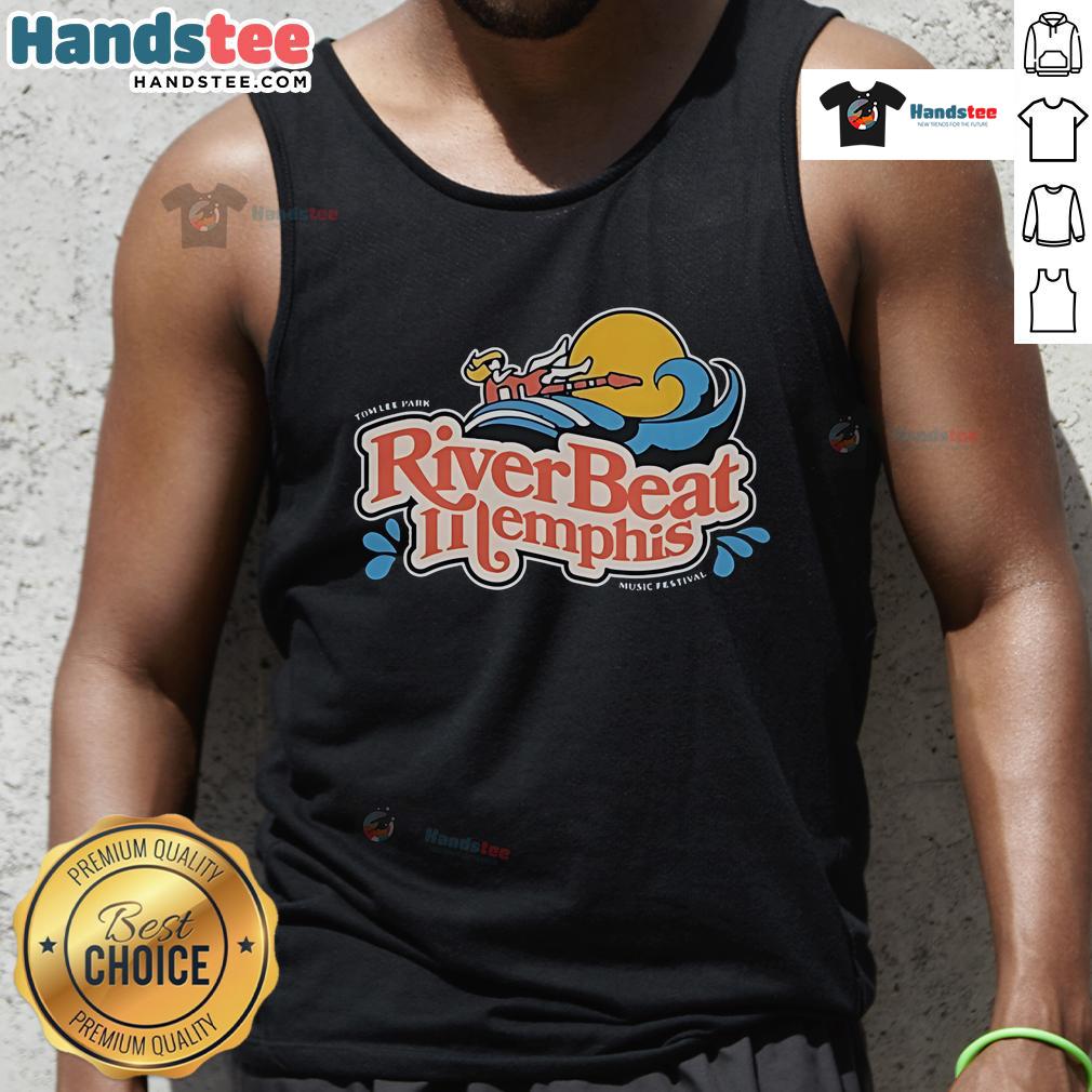 Nice Riverbeat Memphis Mempho Adventure Tom Lee Park Music Festival Tank Top Person wearing a tank top at the Nice Riverbeat Memphis Festival in Tom Lee Park, enjoying music and adventure.