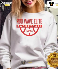 Nice Rod Wave Elite Basketball RWE Sweatshirt in stylish black, perfect for sports enthusiasts and casual wear.