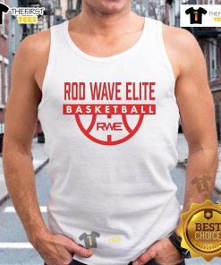 Alt Text: Nice Rod Wave Elite Basketball RWE tank top featuring a stylish design for athletes and fans, perfect for summer wear.