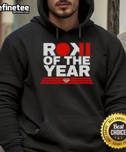 Nice Roki of the Year Los Angeles baseball hoodie featuring vibrant colors and stylish design for sports fans.