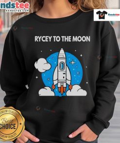 Cozy Nice Rycey to the Moon sweatshirt featuring a stylish graphic design, perfect for casual outings and comfort.