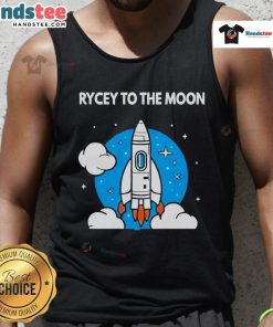 Nice Rycey To The Moon Tank Top featuring a vibrant moon graphic and stylish design, perfect for casual wear.