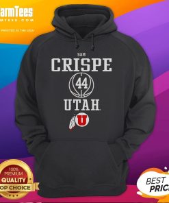 Nice Sam Crispe wearing a stylish Utah hoodie against a scenic backdrop, showcasing outdoor fashion and lifestyle.