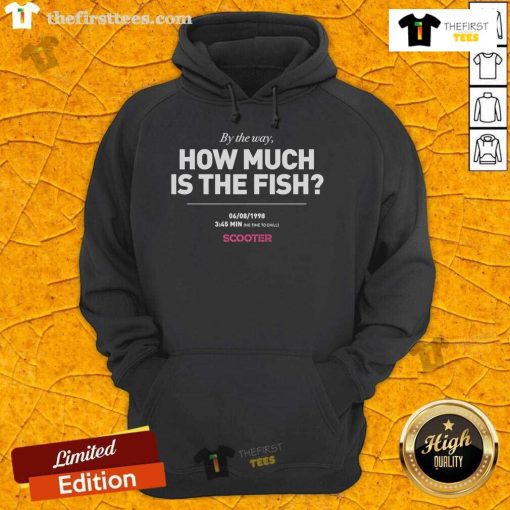 Nice scooter with 'How Much Is The Fish?' hoodie displayed, showcasing a trendy streetwear style perfect for scooter enthusiasts.