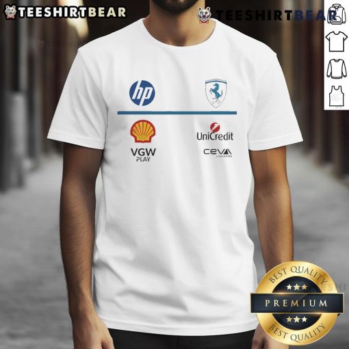 Alt Text: Stylish Scuderia Ferrari F1 New 2025 T-Shirt featuring bold logo and sleek design, perfect for racing fans.