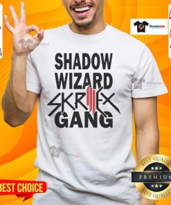 Alt Text: Nice Shadow Wizard Skrillex Gang T-Shirt featuring bold graphics and vibrant colors, perfect for fans of Skrillex.