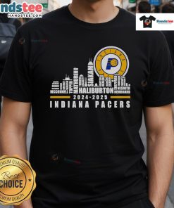 Indiana Pacers Players Name T-Shirt featuring a stylish skyline design for 2024-2025 season fans.