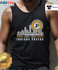 Indiana Pacers players name tank top featuring Nice Skyline design for 2024-2025 season, perfect for fans.