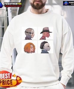 Cozy Nice Slasher Days sweatshirt featuring a graphic design, perfect for casual wear and horror movie fans.