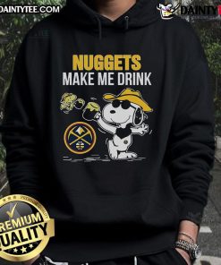 Nice Snoopy and Woodstock Denver Nuggets hoodie featuring playful graphics, perfect for fans and cozy wear.