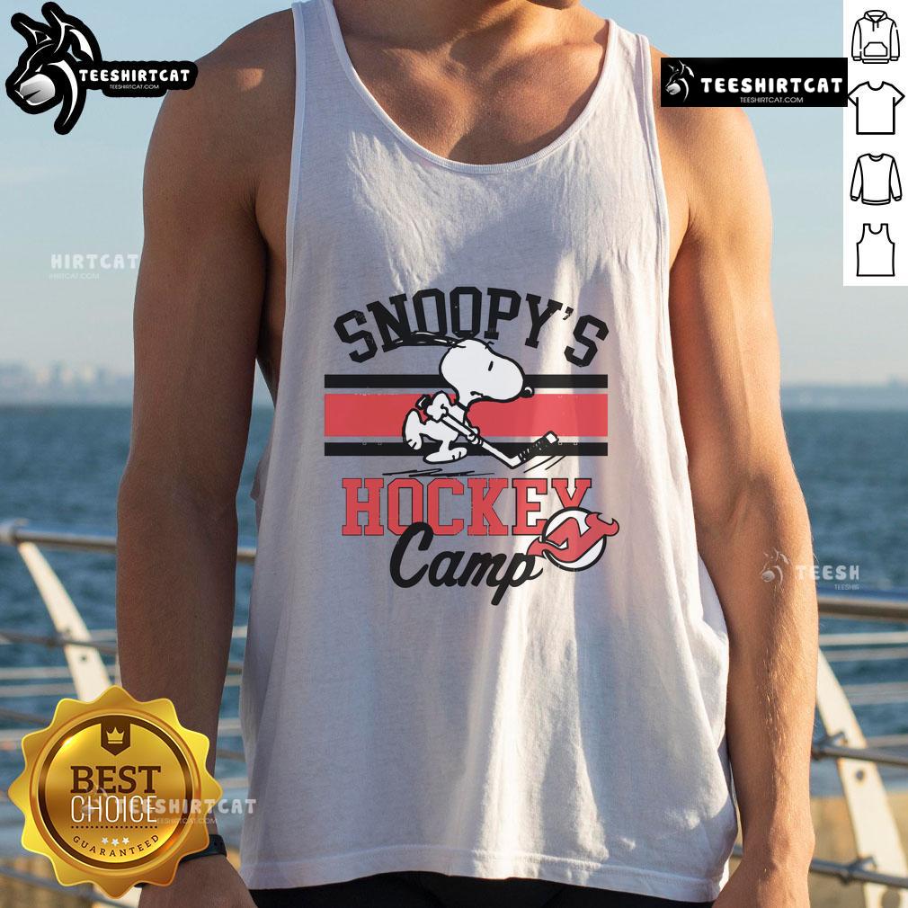 Nice Snoopy New Jersey Devils Snoopy's Hockey Camp Snoopy NHL All Teams Tank Top Nice Snoopy New Jersey Devils tank top from Snoopy's Hockey Camp featuring NHL all teams design, perfect for hockey fans.